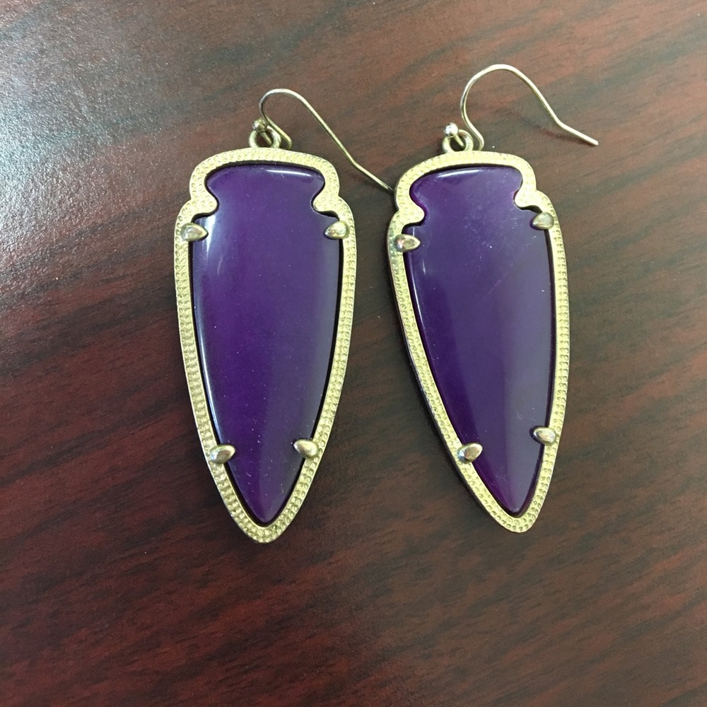 Purple Skylar (Arrow) Kendra Scott Earrings