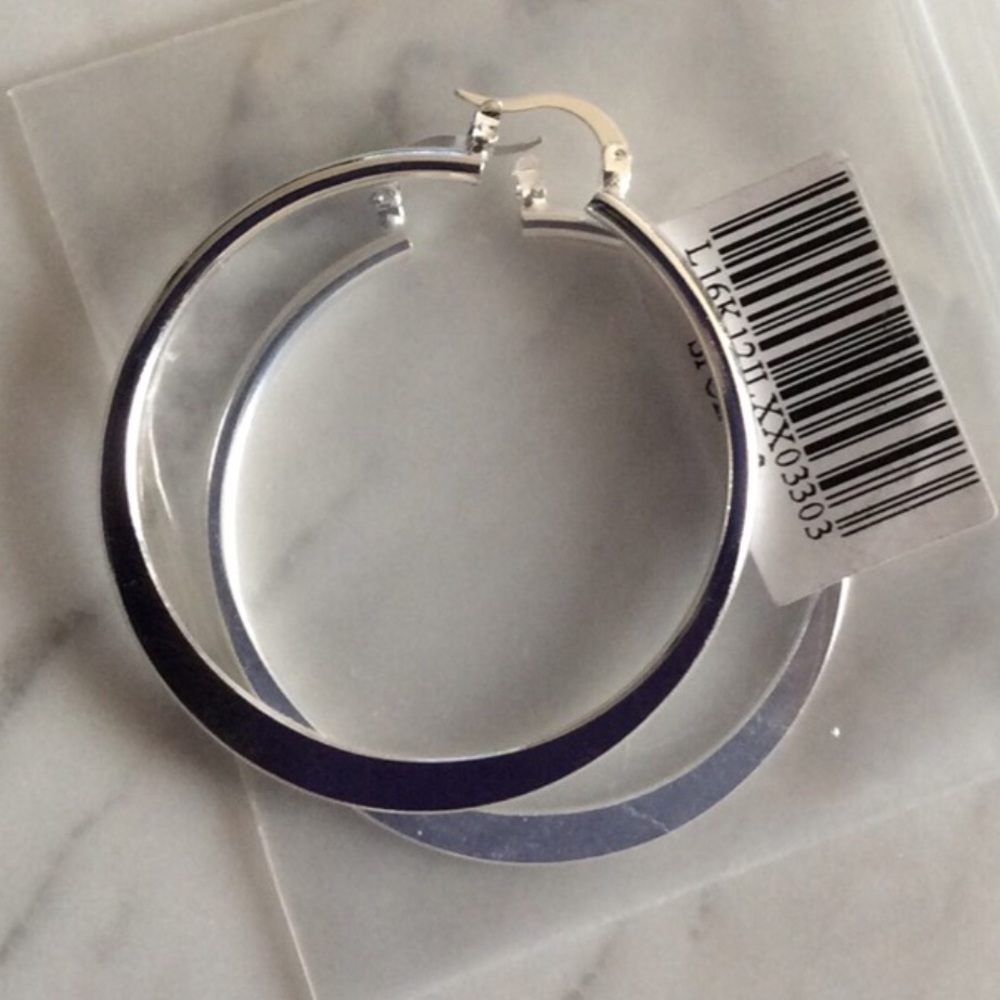 New! 925 Sterling silver hoop earrings