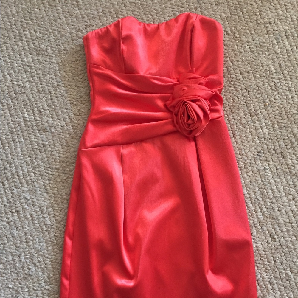 Coral semi formal dress