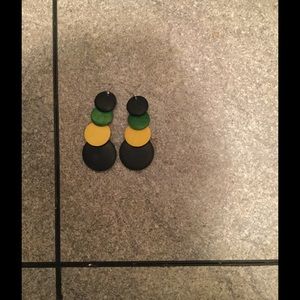 Wooden Jamaica earrings