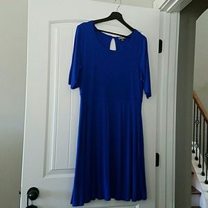 Blue jersey dress
