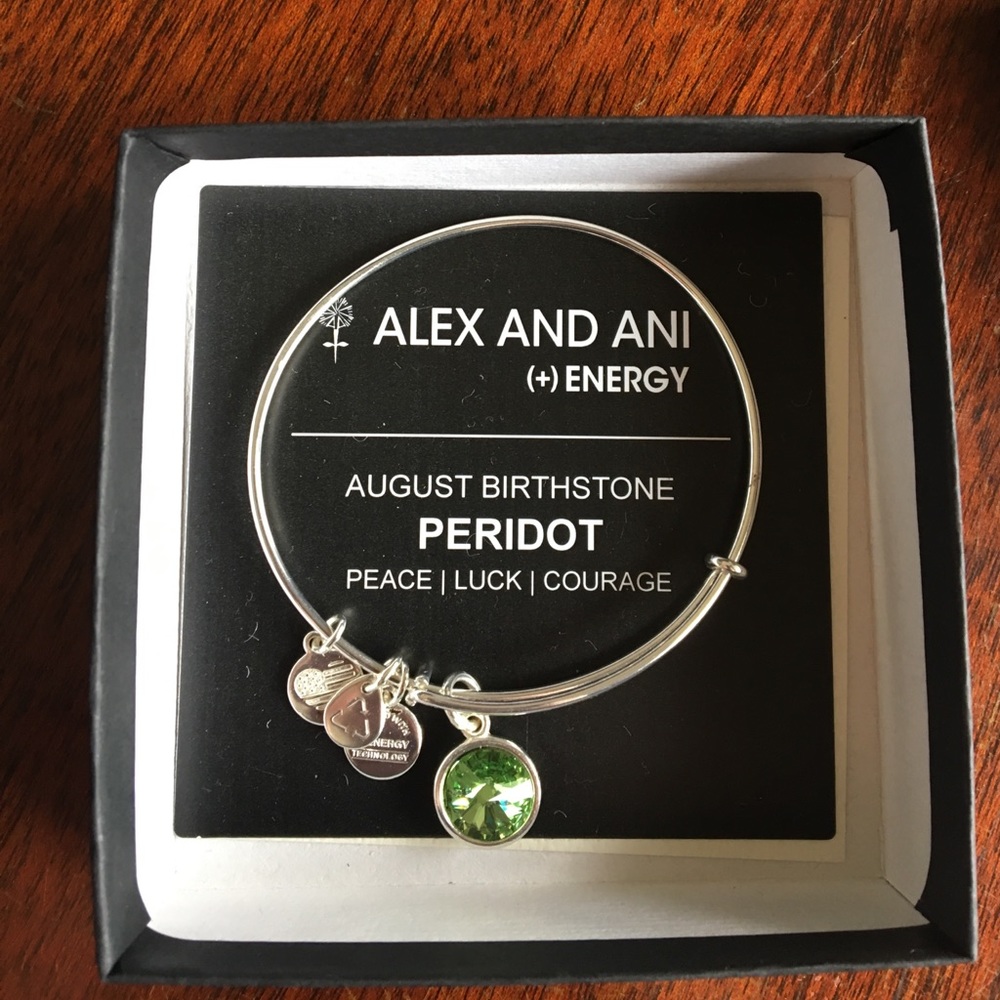 Alex and Ani Peridot birthstone bracelet!