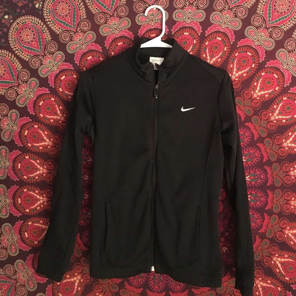 Black, fleece, zip up, NIKE