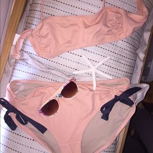 J. Crew peach bikini Size Lg/size Md