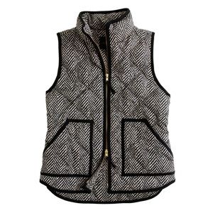 J crew women's herringbone quilted vest