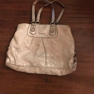 Coach bag, silver, authentic