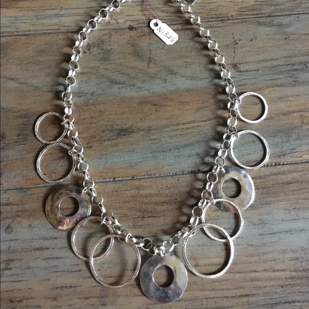 Retired Silpada Hammered Sterling Silver Necklace