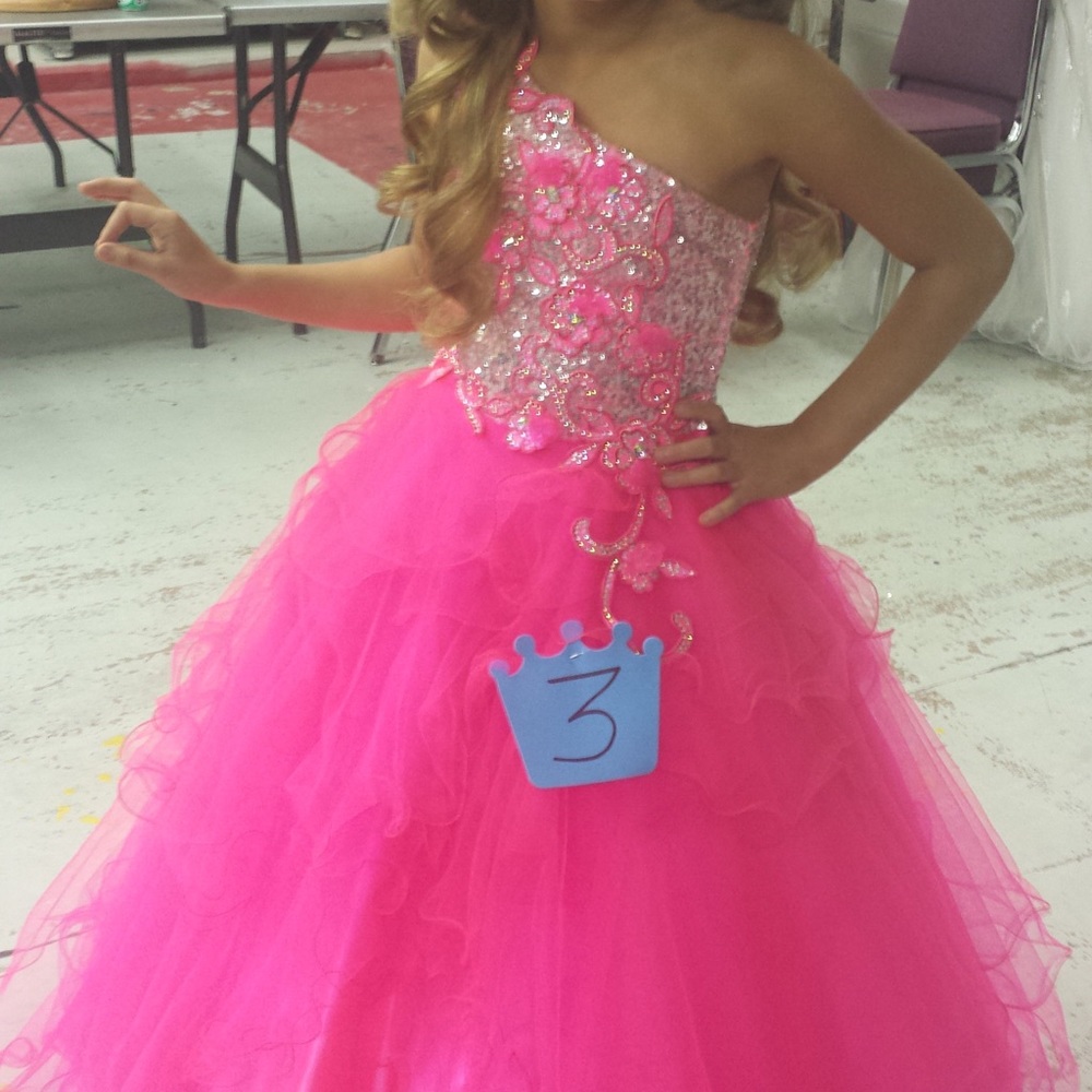 Mac Duggal pageant dress.
