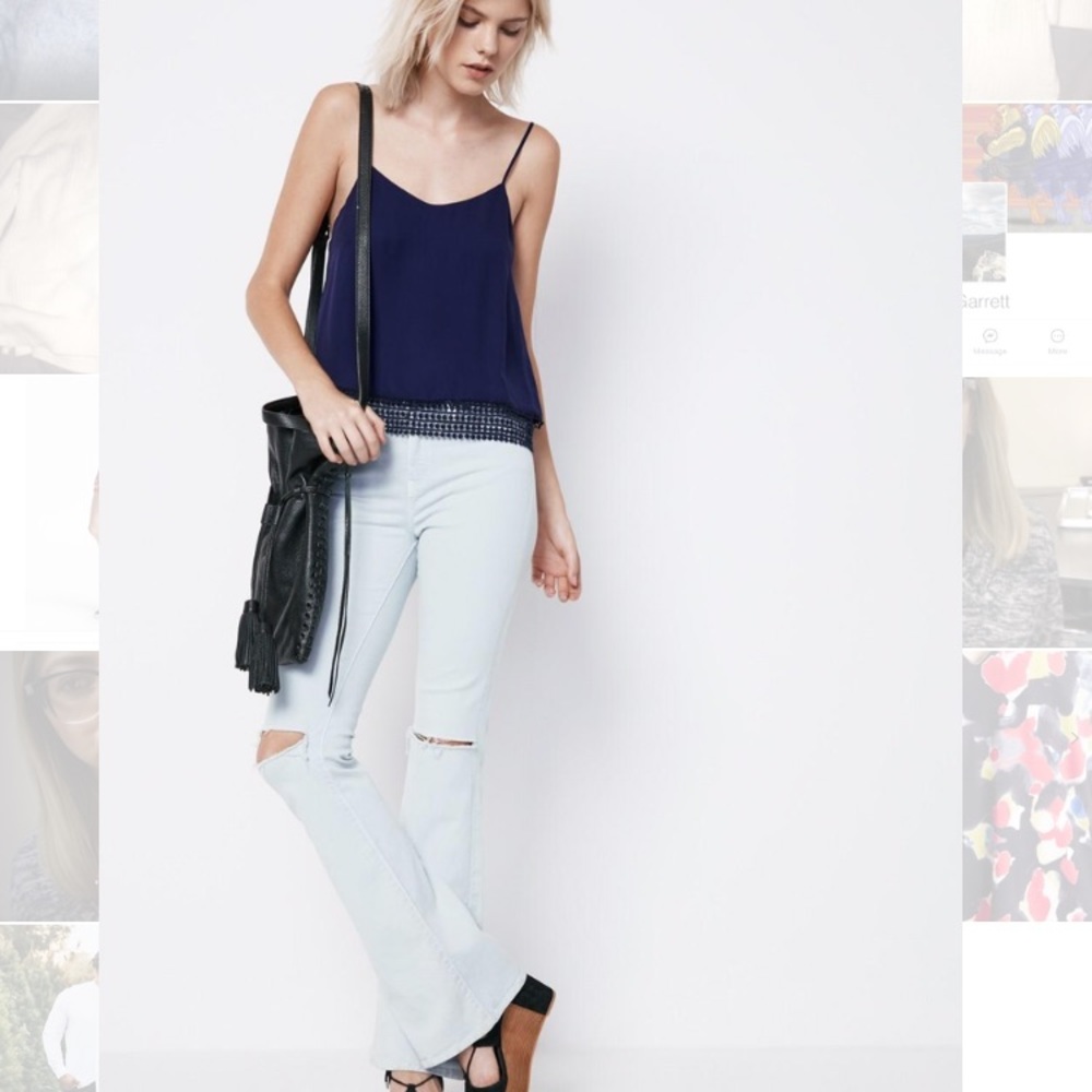Rebeccca minkoff sky blue mid rise flare jeans 26