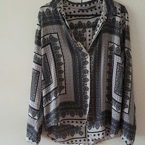 ZARA scarf blouse