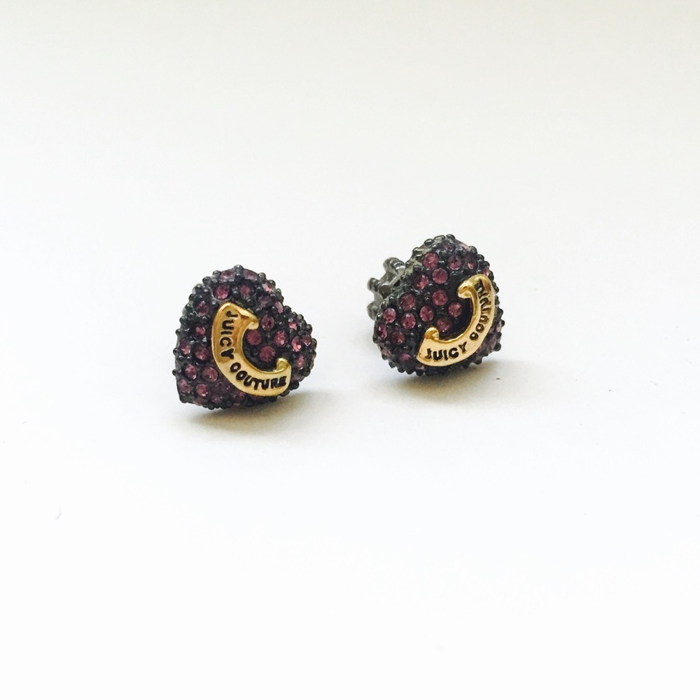 Juicy Couture Purple Heart Earrings