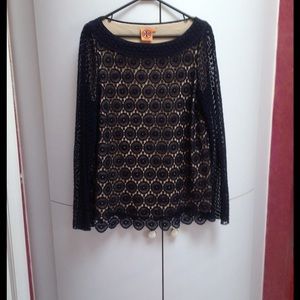 👍SOLD👍TORY BURCH dark blue crochet women's top