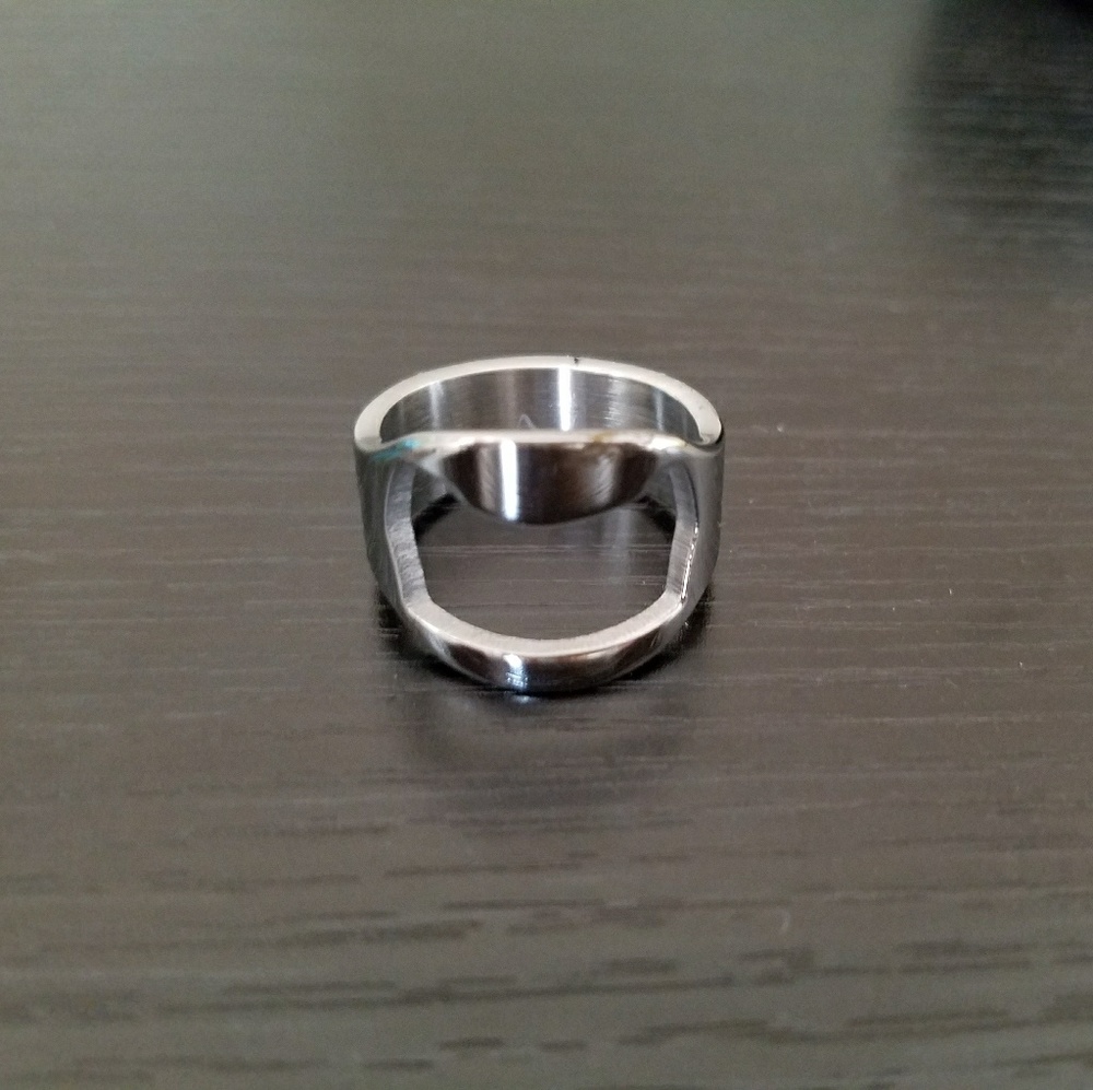Stainless Steel Bottle Opener Ring - Picture 2 of 3