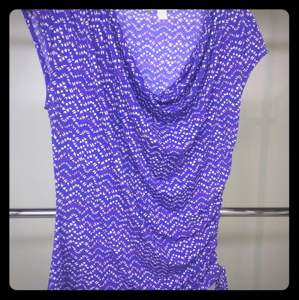 Michael Kors cowl-neck ruched top