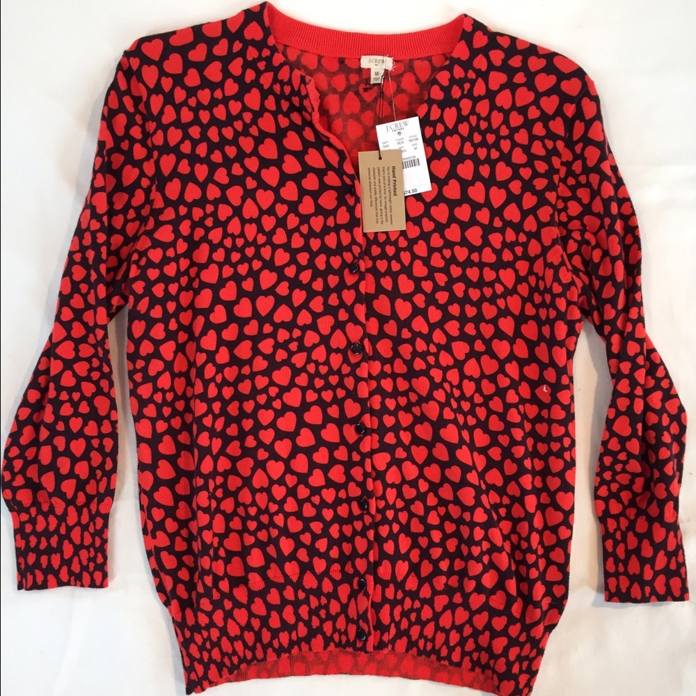 J. Crew Heart Cardigan