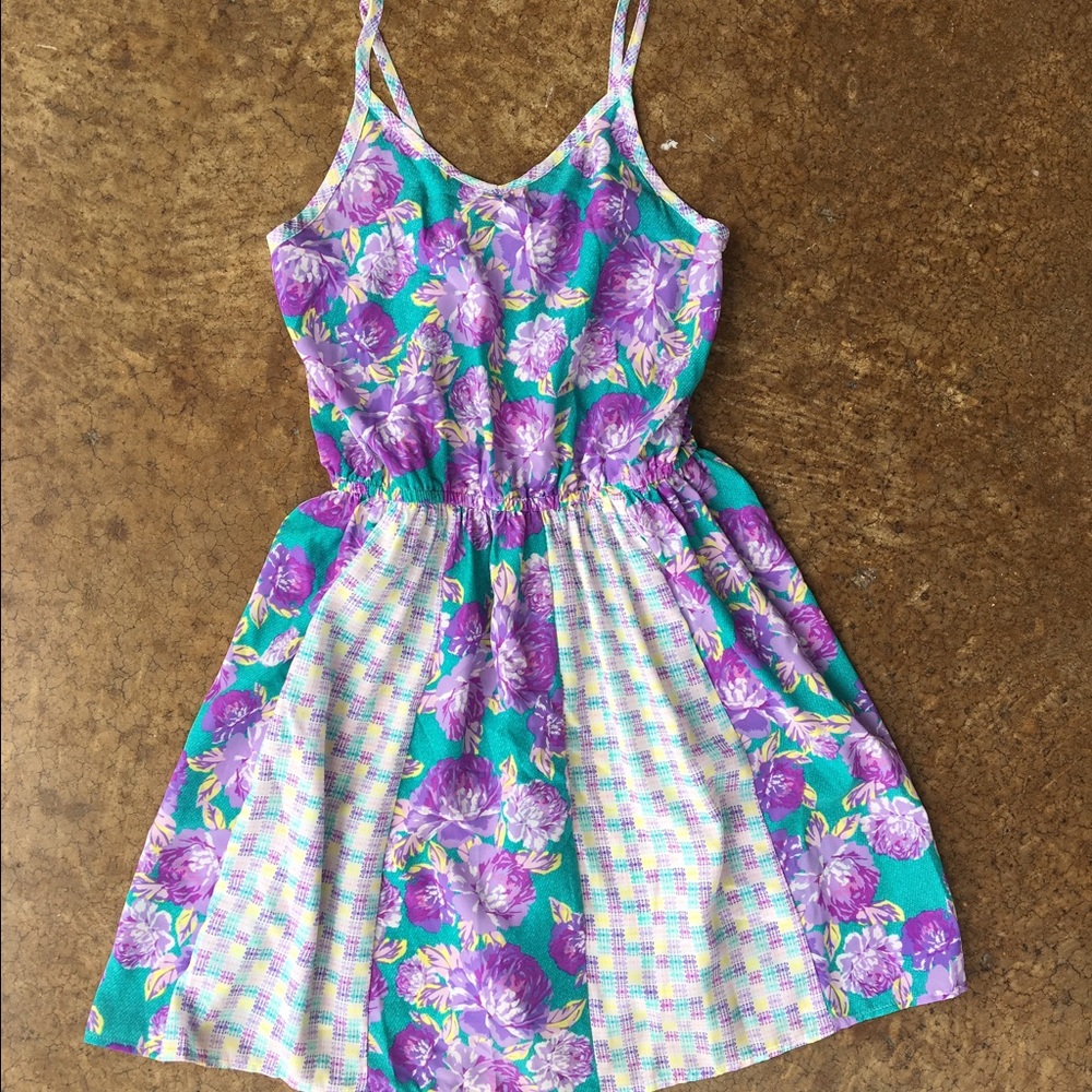 Tween two print dress