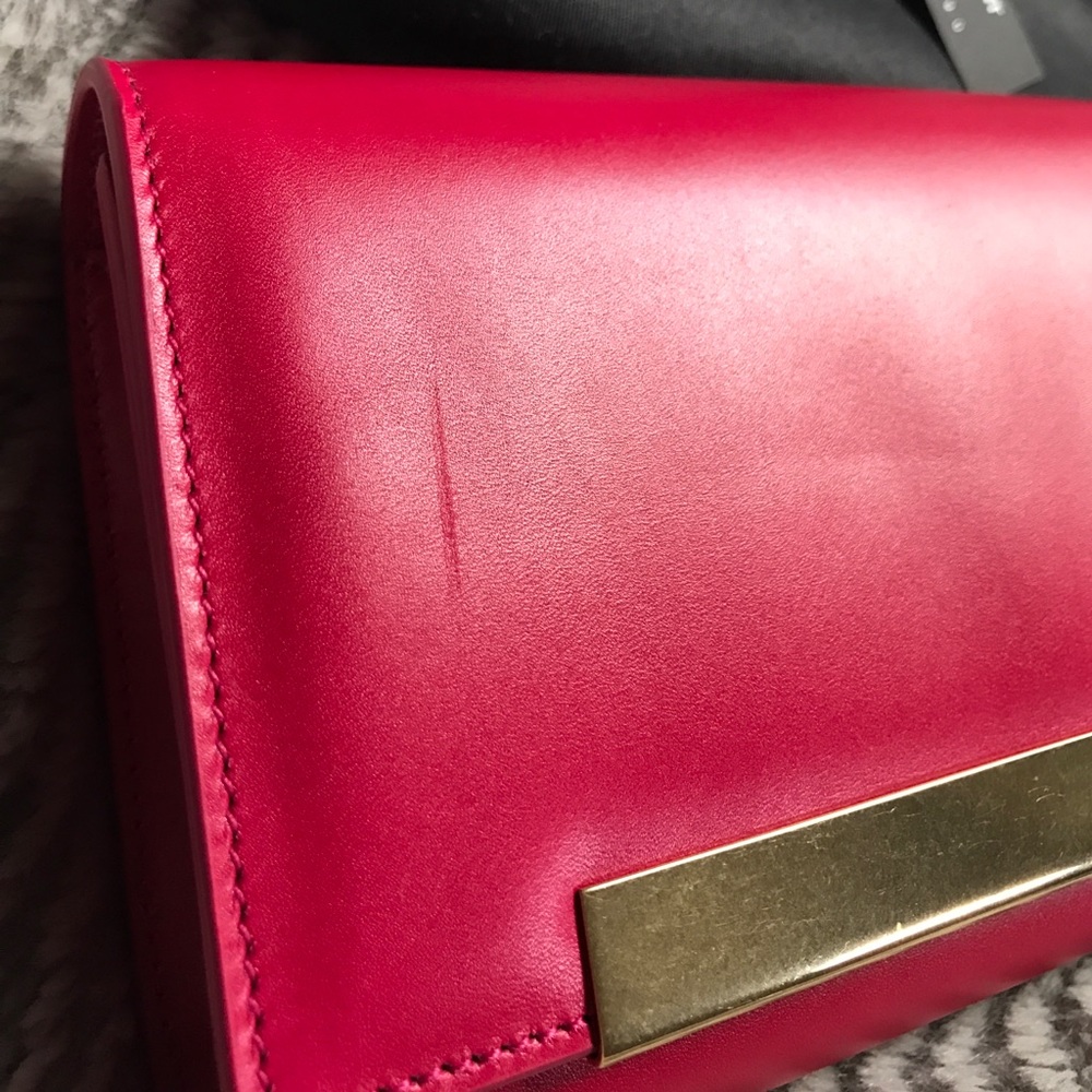 Saint Laurent YSL Lutetia Fuschia Clutch - Picture 2 of 8