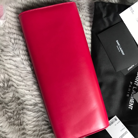 Saint Laurent YSL Lutetia Fuschia Clutch - Picture 6 of 8