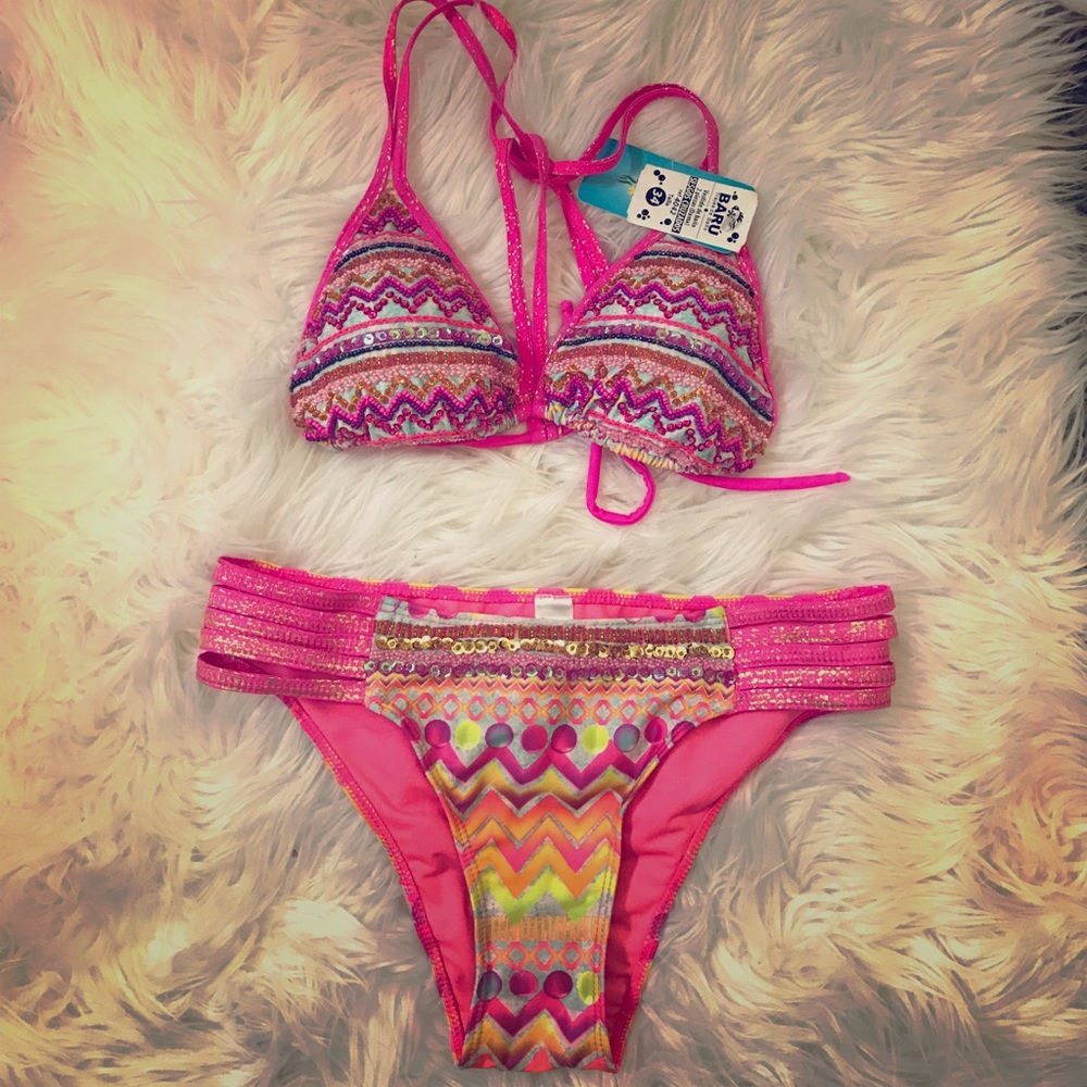 Beaded bathing suit