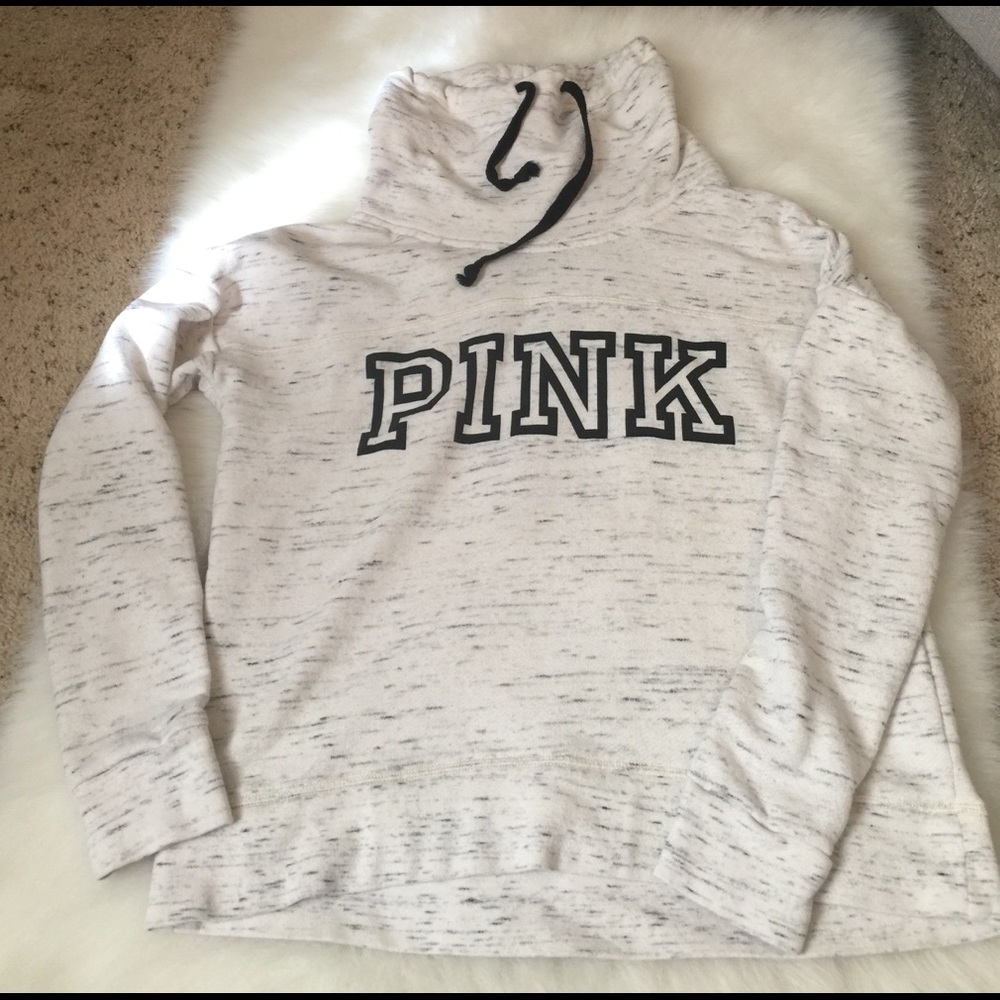 Pink funnel neck sweatshirt