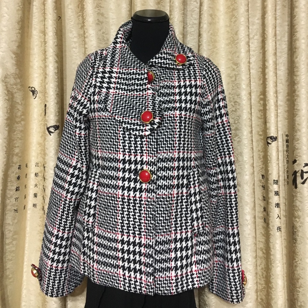 PLAID COAT MEDIUM