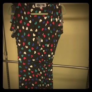 Vicky Tiel Wrap high-low dress