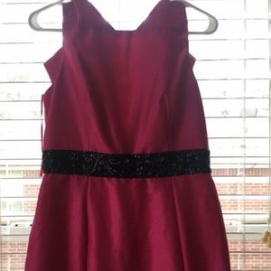 Short Pink dress with black sequin belt