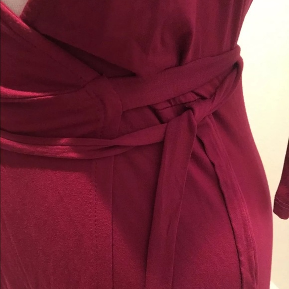 Lulus Berry Red Wrap Maxi Dress - Picture 7 of 8