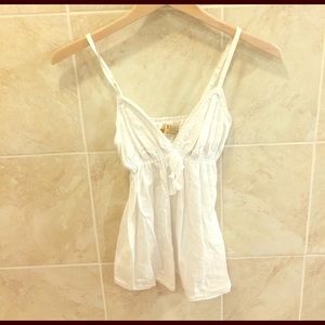 White sparkle tank top