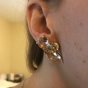 Kate Spade jewel cluster earrings clear