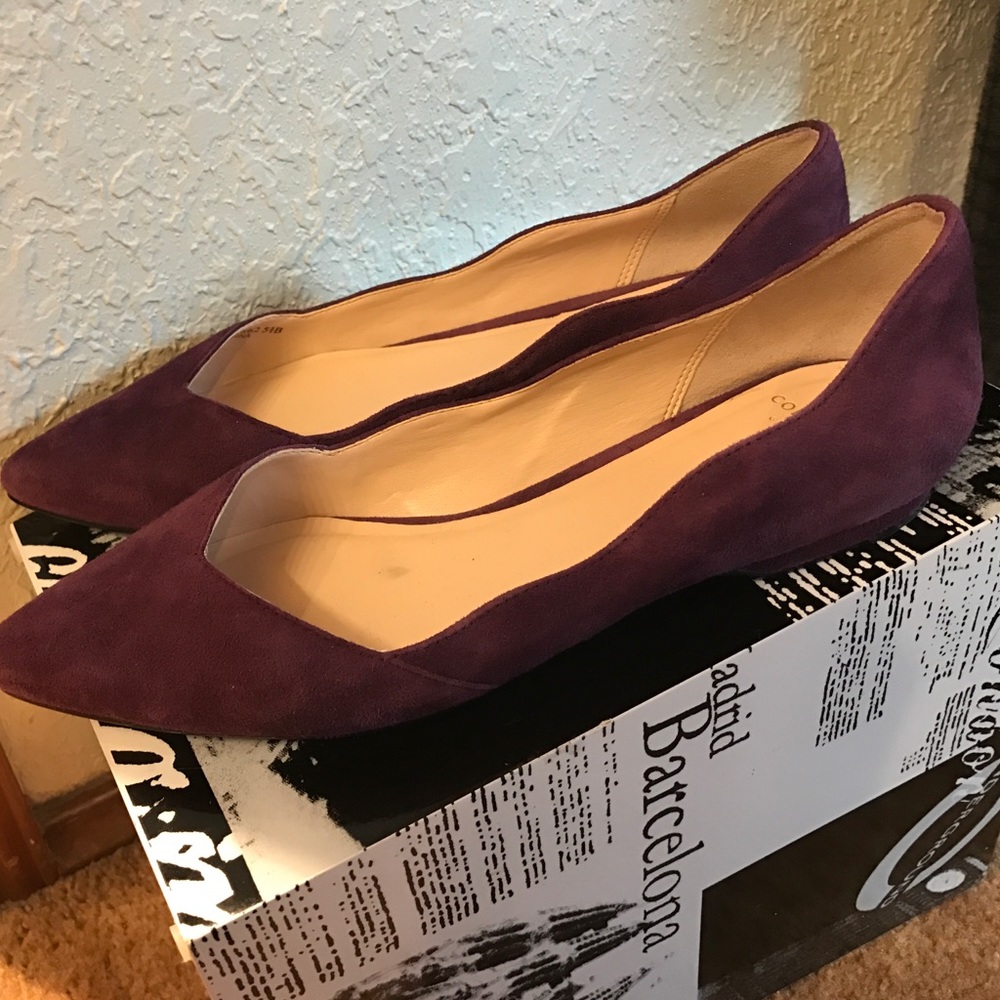 Purple Suede Flats