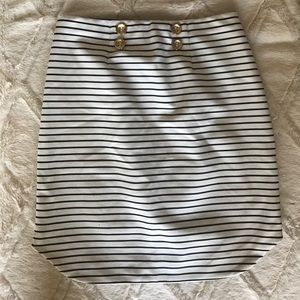 Striped high waisted skirt