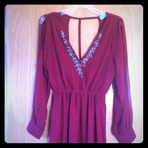 Beautiful crimson dress