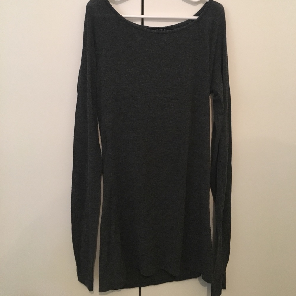 Forever 21 dark grey shear top