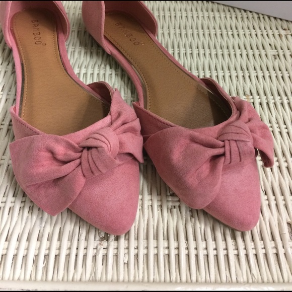 New in Box! Pink Suede D'Orsay Flats - Picture 2 of 3