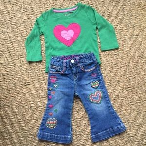 BabyGap Embroidered Jeans and Shirt Set!