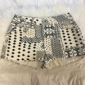 BULLHEAD DENIM TRIBAL PRINT HIGH RISE SHORT