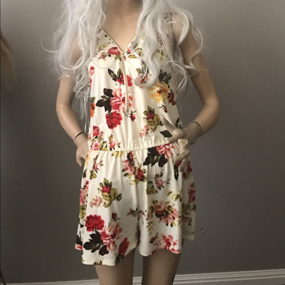 Floral Shorts Romper