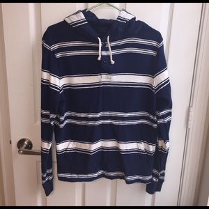 J crew hoodie (navy with white stripes)