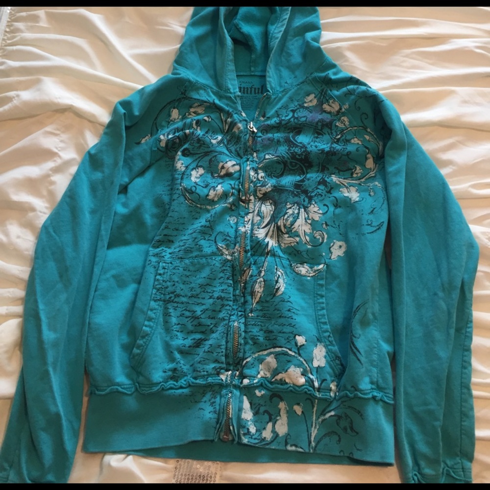 Turquoise hoodie