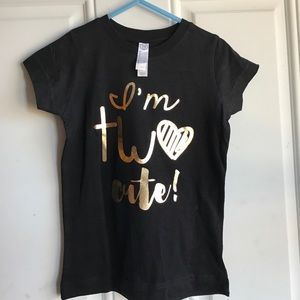 Size 4 "I'm two cute" tee