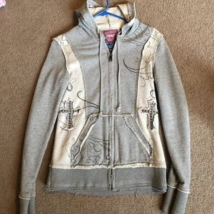 Roar Brand Gray Cross Sweater