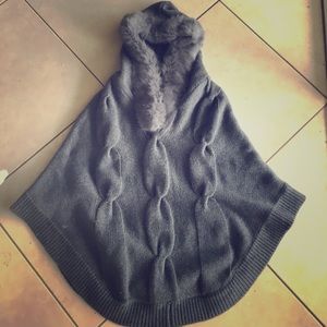 Jmclaughlin rabbit fur poncho