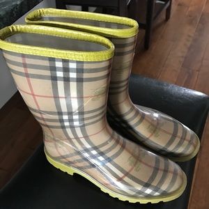 Burberry rain boots