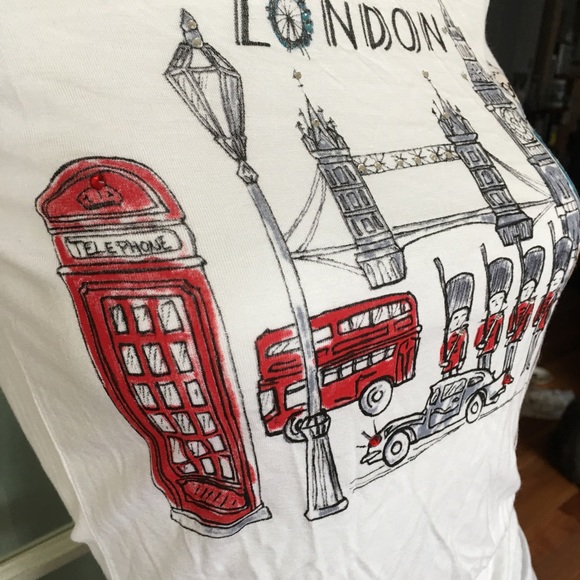 NEW LONDON England ladies' cut T shirt XS S L XL - Picture 3 of 5