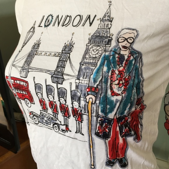 NEW LONDON England ladies' cut T shirt XS S L XL - Picture 4 of 5