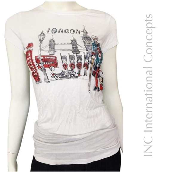 NEW LONDON England ladies' cut T shirt XS S L XL - Picture 2 of 5