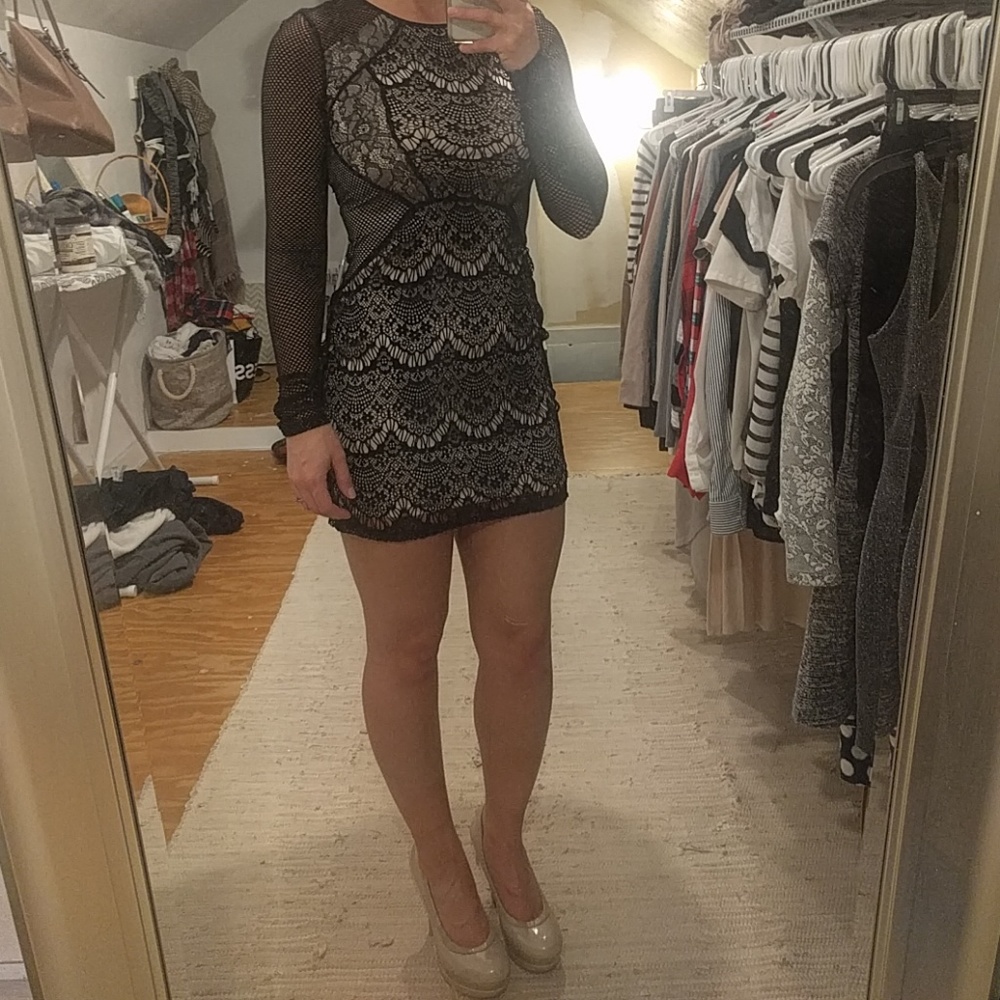 Lace mini dress
