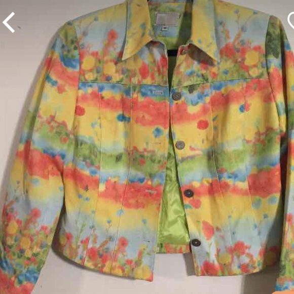 NEW🌹ALBERTO MAKALI MULTICOLORED JACKET, SIZE 10 - Picture 1 of 3
