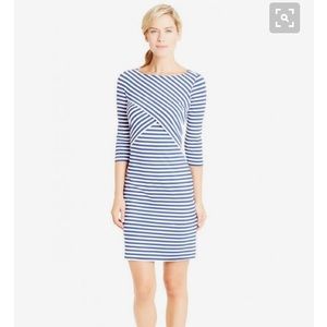 Jmclaughlin navy/white stripe dress